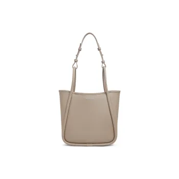 CHARLES&KEITH PU Shoulder Bag Medium Size Women's Chocolate/Taupe/Butter Yellow Cream Yellow