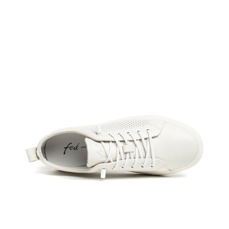 FED Low Top Skateboard Shoes Men's White-4