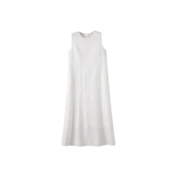 Late White Sleeveless Dress Women's