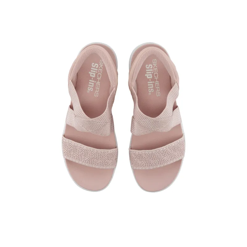 Skechers Arya One Strap Sandals Women's Pink-4