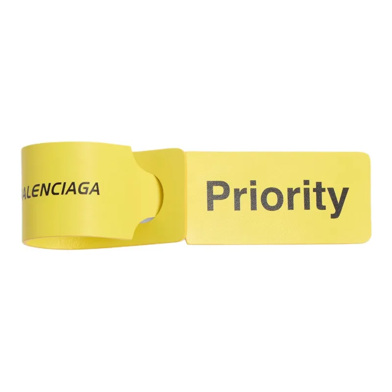 Balenciaga Cow Leather Bag Charm Bag Merch Unisex Yellow-1