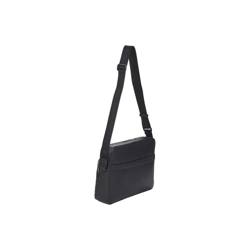 HUGO BOSS Synthetic Leather Shoulder Bag, Crossbody Bag Men's Black-2