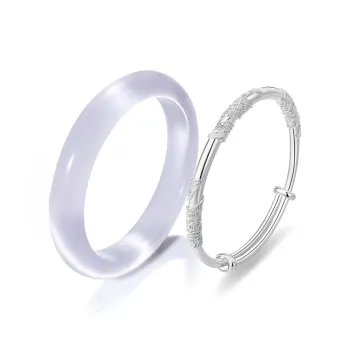 The Years Are Quiet Glass Cat Eye Bangles Unisex