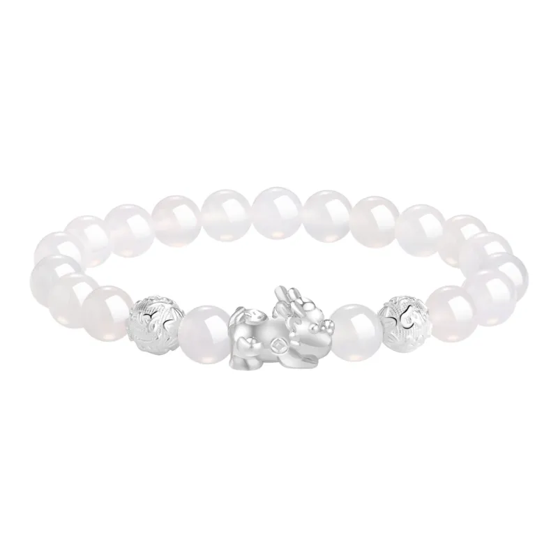 Lao Feng Xiang Natural Obsidian Bracelets Unisex-5