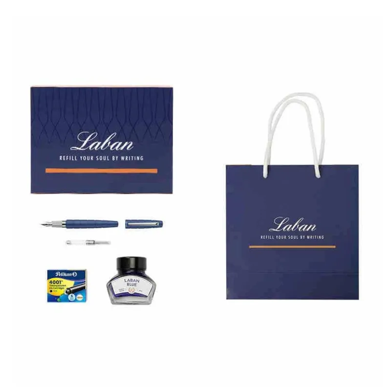 Laban Blue Ink Gift Box Set Signature Pen Pens-2