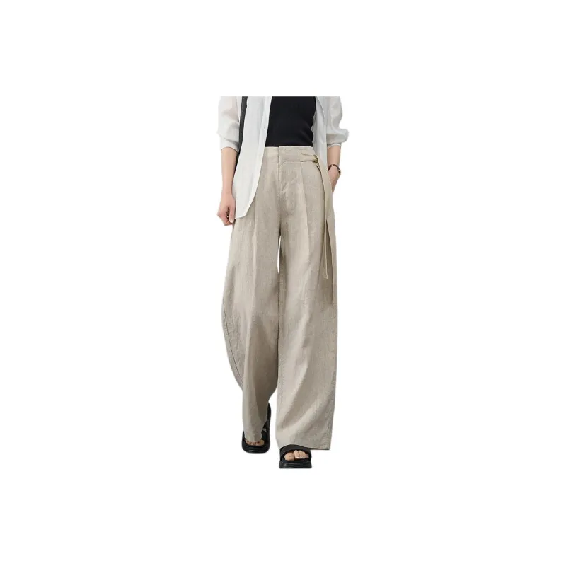 YALIDA Casual Pants Women's Oat Beige-1