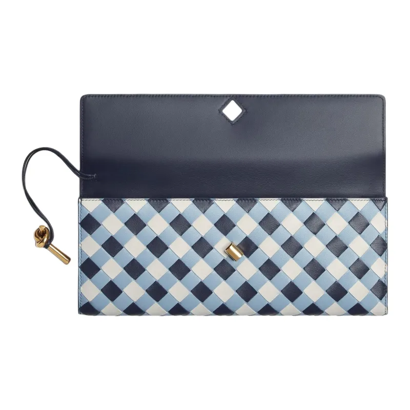 Bottega Veneta Lambskin Handbag Women's Abyss & Ice & White-2