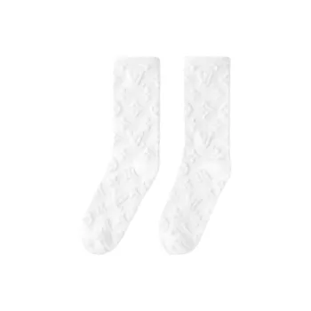LOUIS VUITTON FW25 Mid Calf Socks Men's 1 Pack White