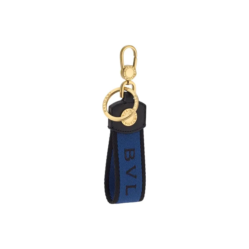 BVLGARI Fabric Bag Charm Bag Accessory Women's Blue & Black-0