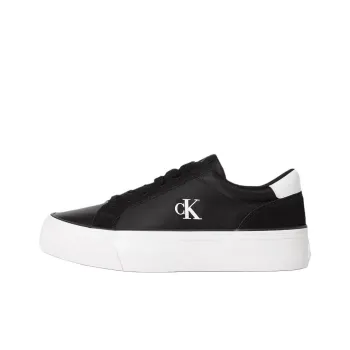 CKJ CALVIN KLEIN JEANS Low Top Skateboard Shoes Women's Black