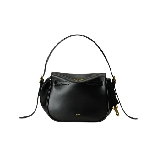 Polo Ralph Lauren Calfskin Shoulder Bag Women's Black