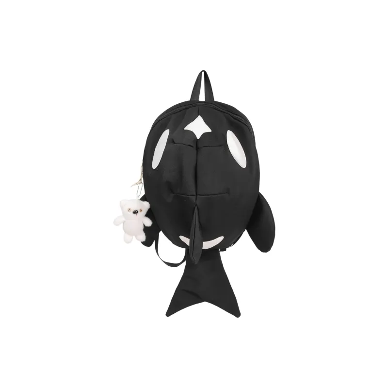 Debecca Nylon Backpack Unisex Gray/Black-5