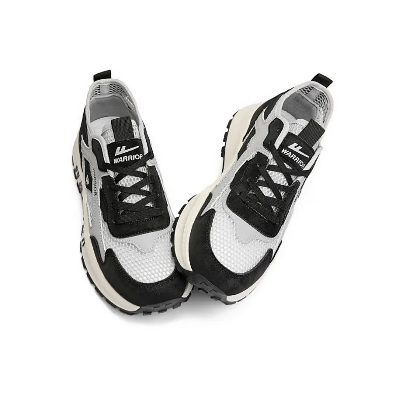 Warrior Slip Resistant, Abrasion Resistant, Breathable Low Top Casual Running Shoes Men's Light Gray/Black-2