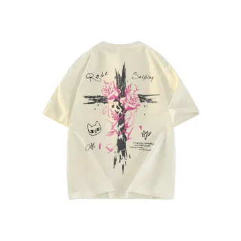 A02 T-Shirts Unisex Light Beige Apricot