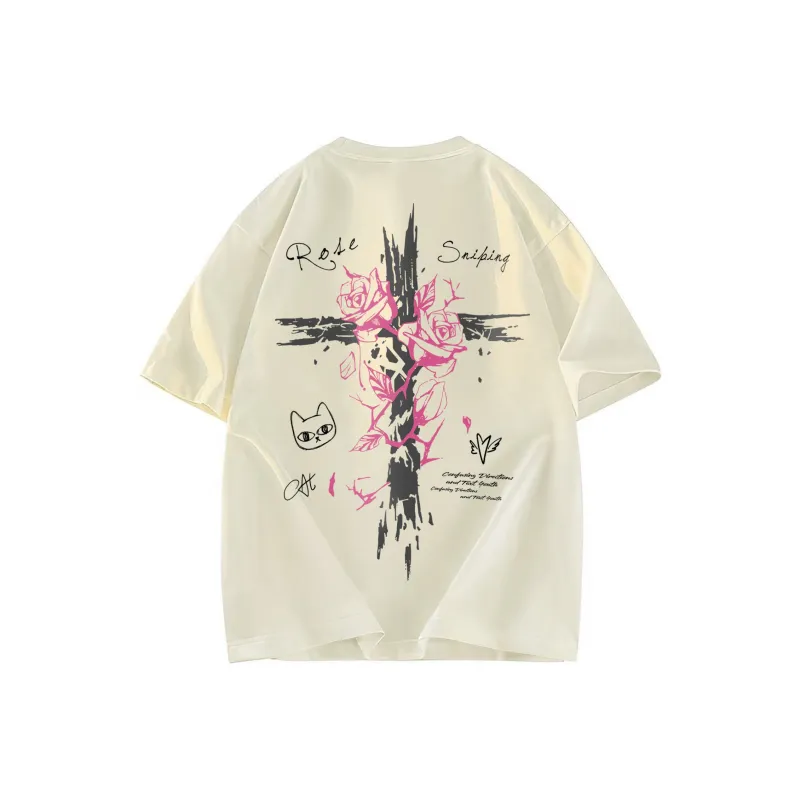 A02 T-Shirts Unisex Light Beige Apricot-0