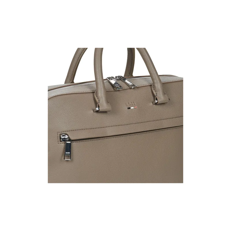 HUGO BOSS Synthetic Leather One Shoulder Handbag, Briefcase Men's Taupe-4