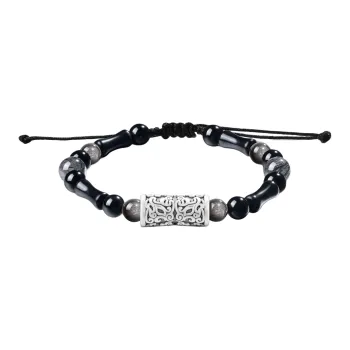 WEITIANXUAN Obsidian Bracelets Men's