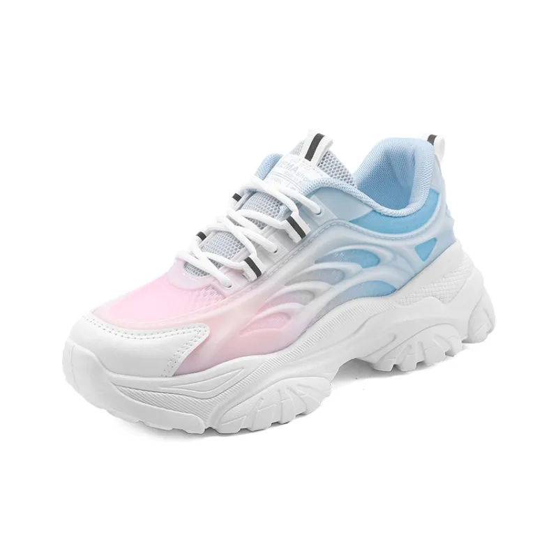 Gai Renpu Slip Resistant, Abrasion Resistant, Breathable Low Top Chunky Sneakers Women's-0