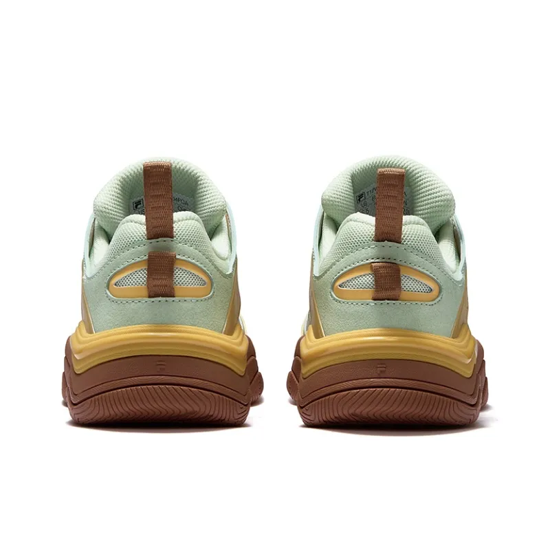 FILA FUSION KICK III Skateboarding Shoes Low Top Skateboard Shoes Women's Beige Light Yellow Vervain Green-3