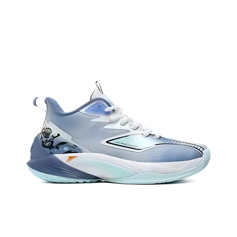 Kinglake Cushioning, Slip Resistant, And Abrasion Resistant Low Top Basketball Shoes Men's Soft Blue-1