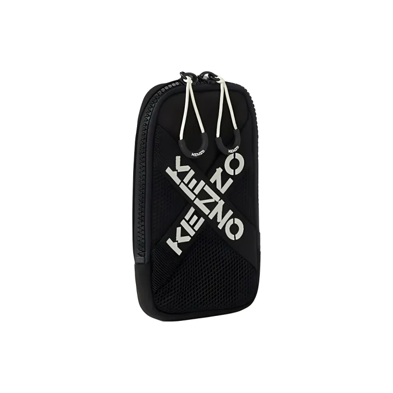 KENZO Fabric Cell Phone Pouch Camera Bag Shoulder Bag Crossbody Bag Men's Black-2