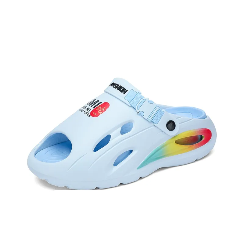PAMASEN Beach Sandals Men Black Purple, Blue, Green, White Black-4