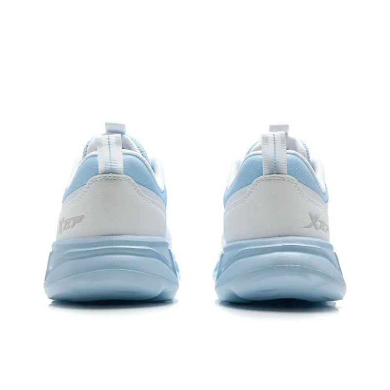 XTEP Cushioning And Breathable Low Top Outdoor Shoes Men's Classic White Microwave Blue-4