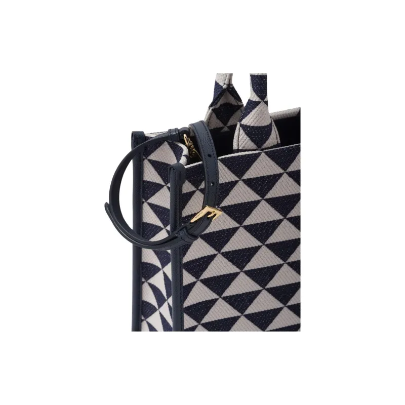 PRADA Symbole Leather Tote Bag, Shopping Bag, Shoulder Bag, Handbag Trumpets Women's Baltic Sea Blue-5