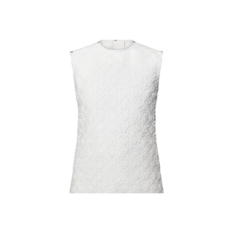 LOUIS VUITTON Sleeveless Dress Women's White-1