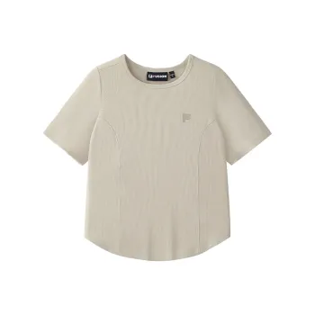 FILA FUSION LIFE Regular T Shirt Women's Wheat Pink Gray