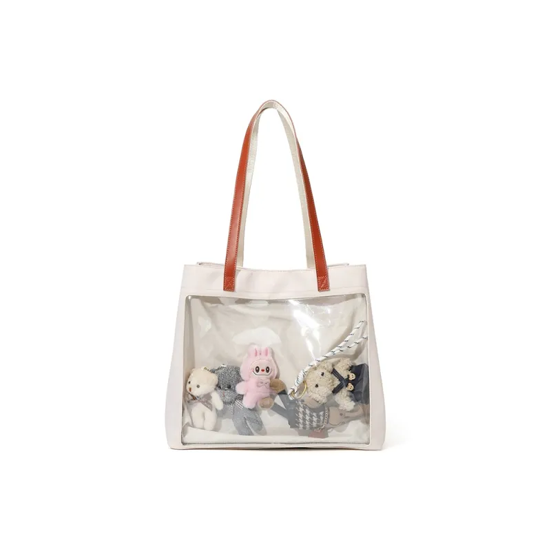 MASTER CANVAS Oxford Shoulder Bag Women's Black/Ecru-6