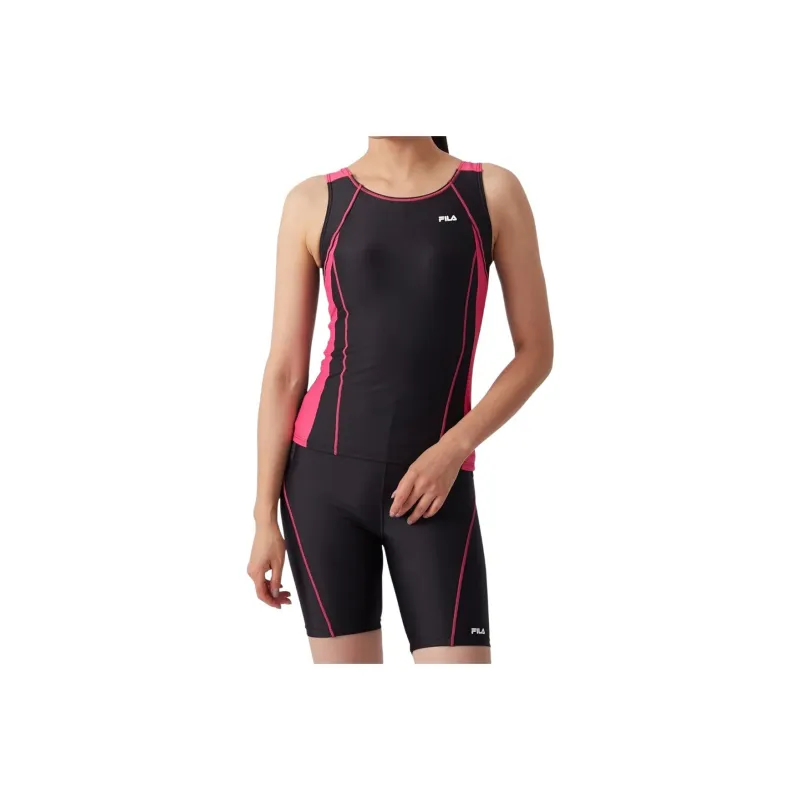 FILA Two Piece Swimsuit Women's Black Pink-0