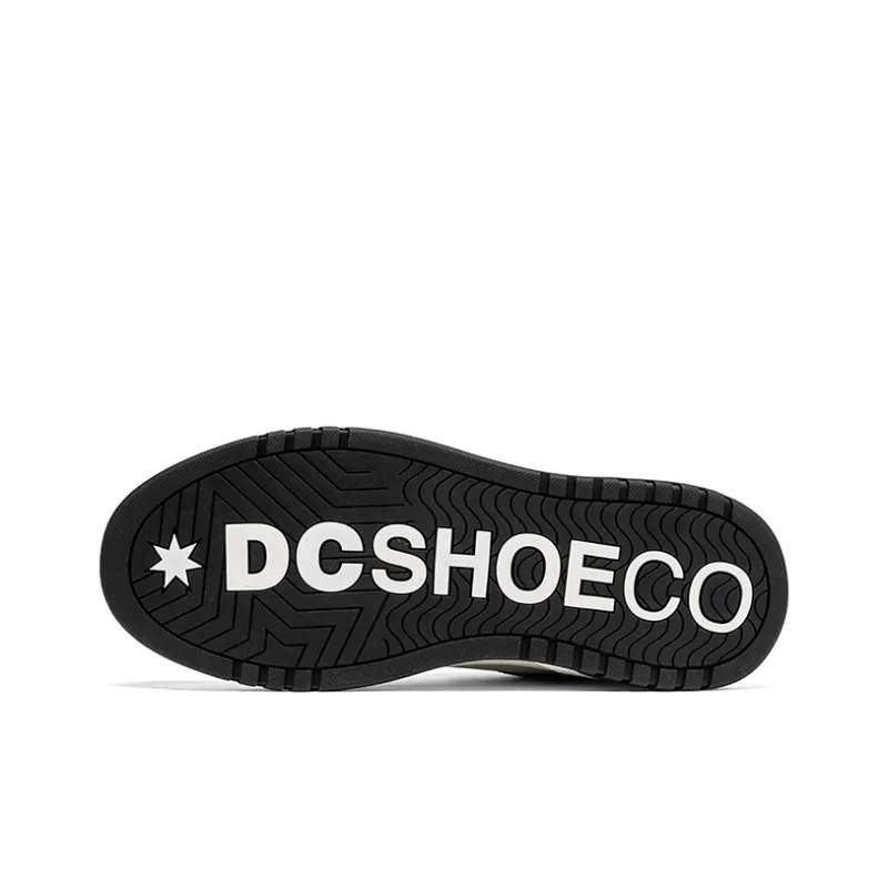 DC Shoes CAMPUS CAS Anti Slip Wear Resistant Low Top Brother's Skateboard Shoes Women's Monogram White Gray-4