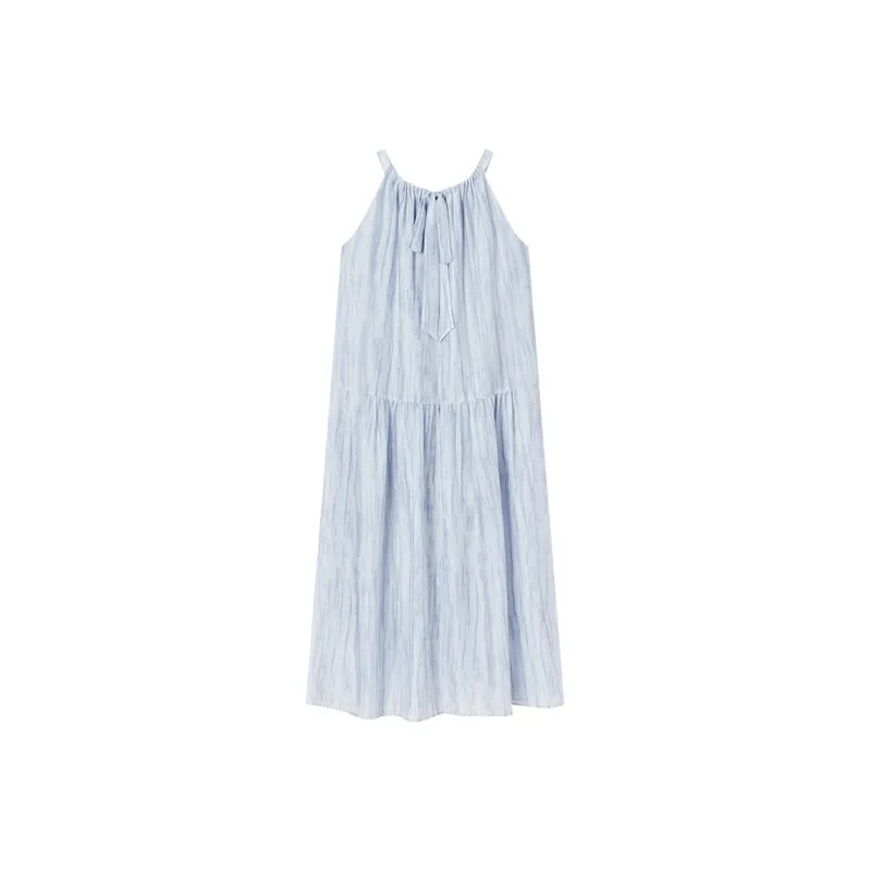XIANGYING Sleeveless Dress Women's Blue-1