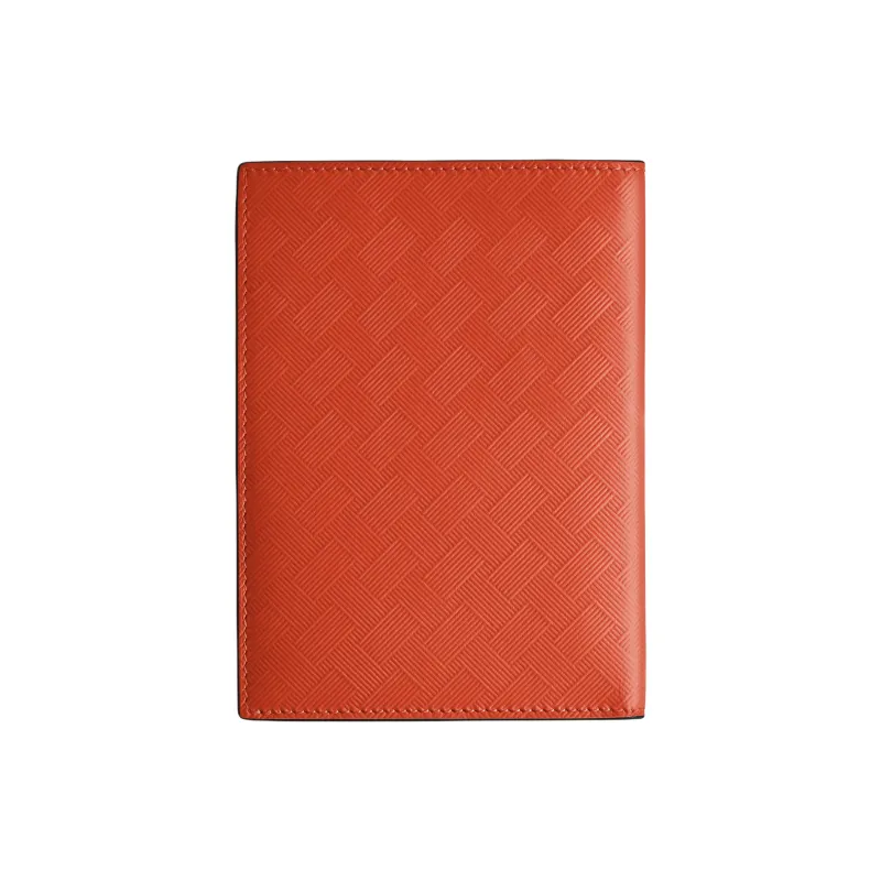 MONTBLANC Leather Passport Holder Unisex Golden Orange Red-2