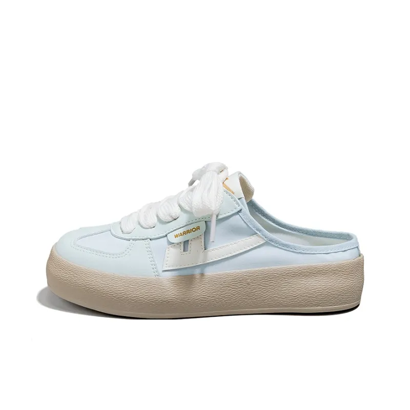 Warrior Low Top Canvas Shoes Women's Navy Blue/Beige-0