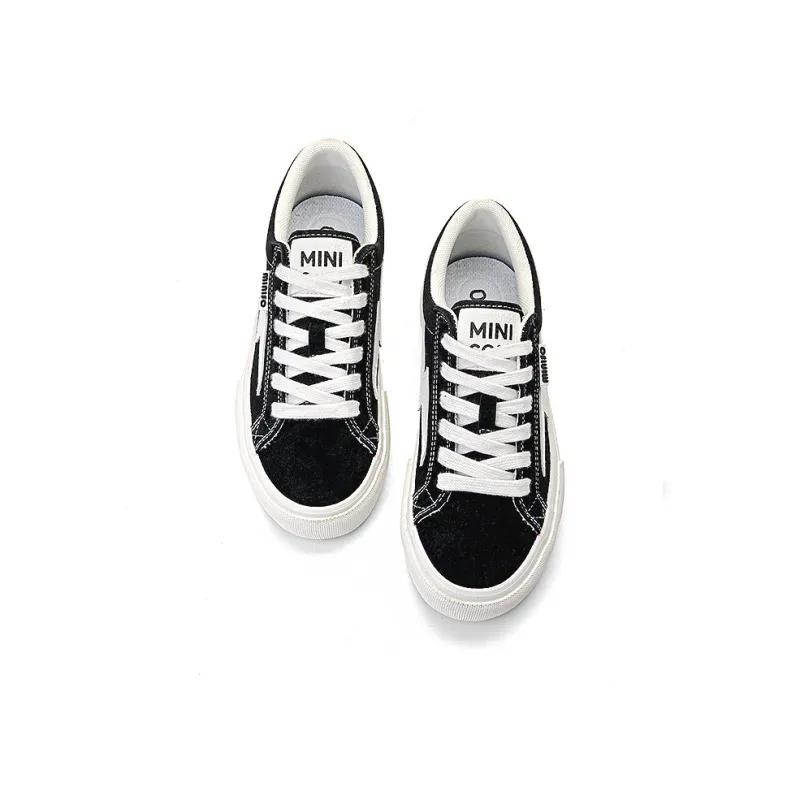 MINISO Low Top Casual Shoes Unisex Black Purple-4