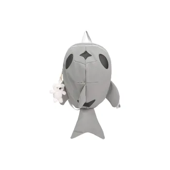 Debecca Nylon Backpack Unisex Gray/Black