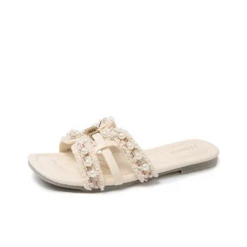 NANJIREN Rubber Sole Slip Resistant Abrasion Resistant Slide Slippers Women's