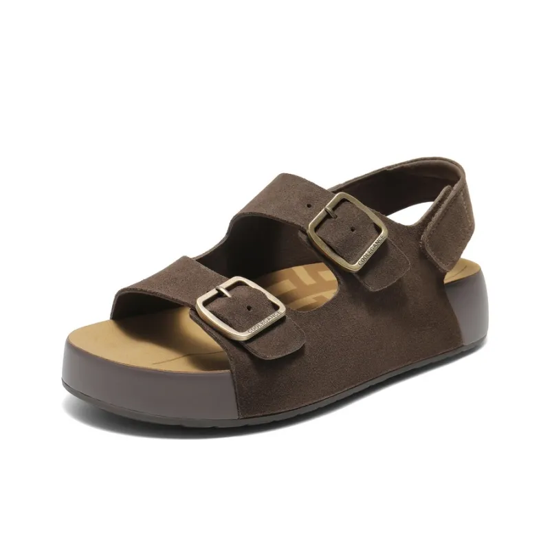 BELLE Beach Sandals Men Gray, Brown-6
