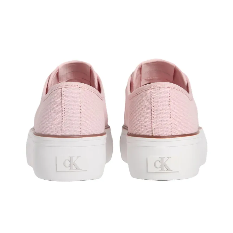 CKJ CALVIN KLEIN JEANS Low Top Canvas Shoes Women's Pink-3