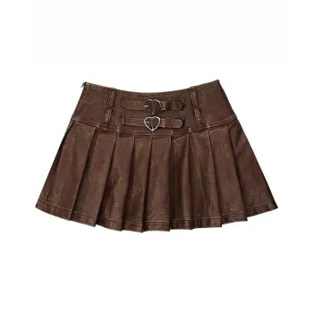 Gentle Welcome Leather Short Skirts Women's