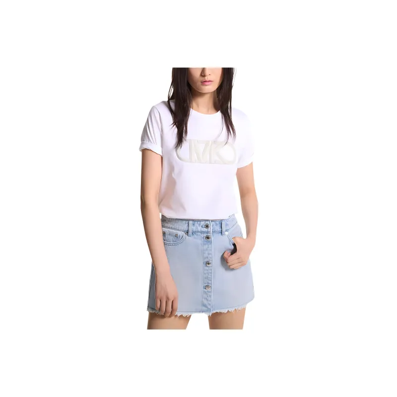 MICHAEL KORS Empire logo Cotton T shirt-0