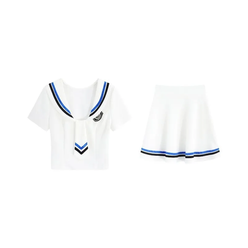 TIBINB Two Piece Skirt Sets Women's-0