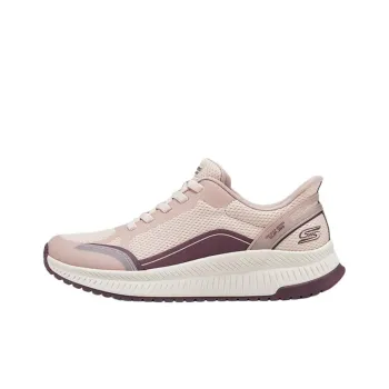 Skechers Low Top Lace Up Anti Slip Wear Resistant Low Top Casual Shoes Women's Pink