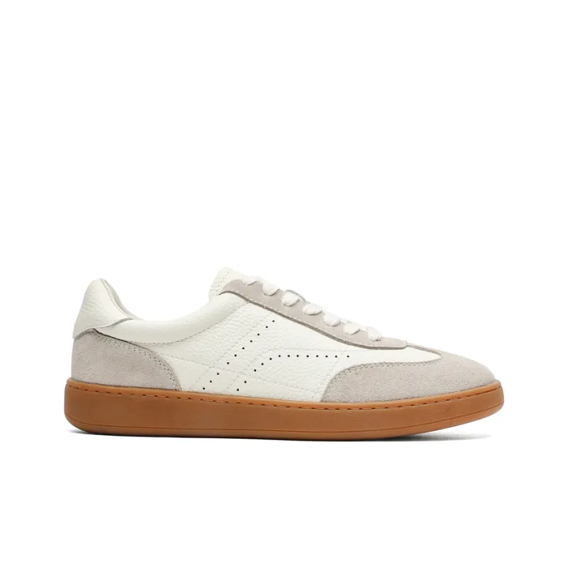 XIAOTOULANG Lightweight And Breathable Low Top Skateboard Shoes Men's Ecru-1