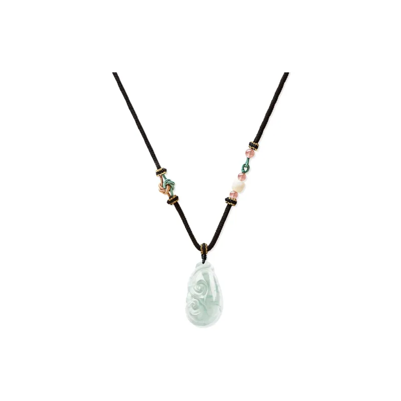 JUICY GRAPE African Emerald Jade Necklaces Unisex-0