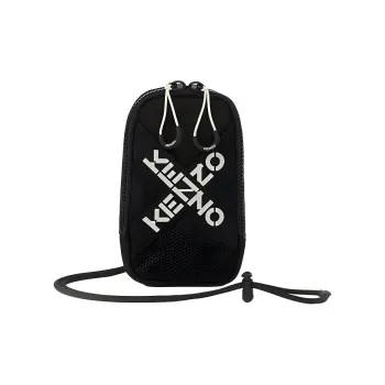 KENZO Fabric Cell Phone Pouch Camera Bag Shoulder Bag Crossbody Bag Men's Black