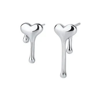 PHOENIXSILY 999 Fine Silver Stud Earrings Women's