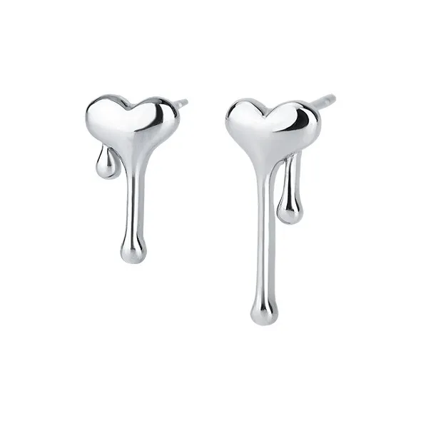 PHOENIXSILY 999 Fine Silver Stud Earrings Women's-0